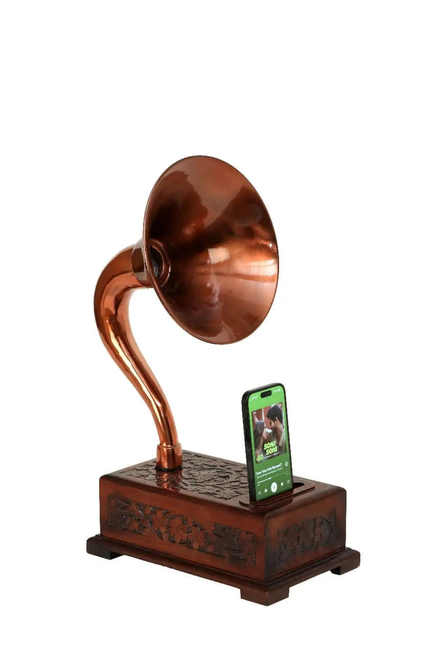Gramophone Speaker - Brass Finish Decor Anitque