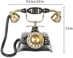 black telephone brass landline antique