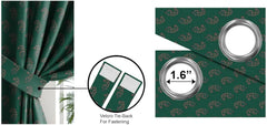 CALYX GREEN BLACKOUT CURTAIN Decor Antique
