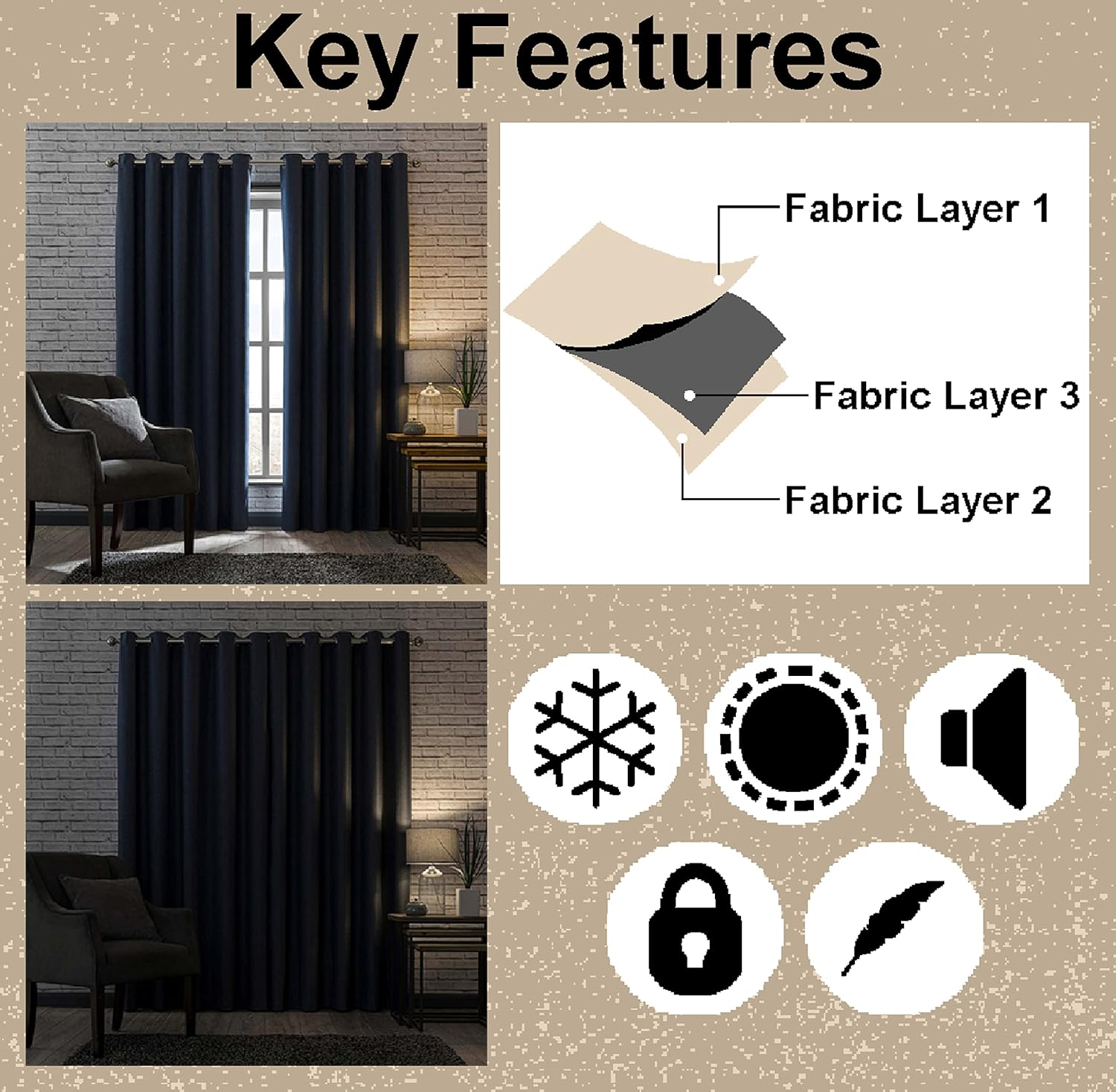 KUDO MAROON CURTAIN BLACKOUT