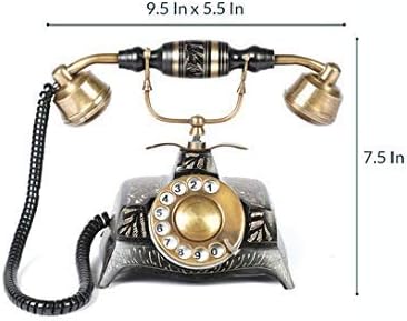 black telephone brass landline antique
