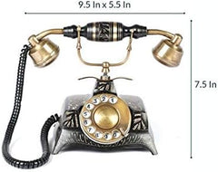 black telephone brass landline antique